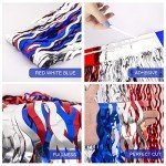 Patriotic 4th of July Tinsel Fringe Curtains Set