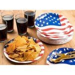 80 Pack Patriotic 9-Inch July 4th Plates