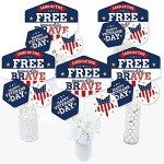 Happy Veterans Day Patriotic Table Toppers - Set of 15