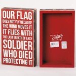 Patriotic Box Sign - Our Flag design, 6x10 Inches