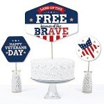 Happy Veterans Day Patriotic Table Toppers - Set of 15