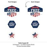 Happy Veterans Day Patriotic Table Toppers - Set of 15
