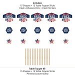 Happy Veterans Day Patriotic Table Toppers - Set of 15