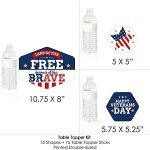 Happy Veterans Day Patriotic Table Toppers - Set of 15
