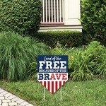 Happy Veterans Day Patriotic Lawn Sign - 1 Piece