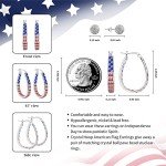 Sparkly Silver Plated Oval Hoop Earrings for Her