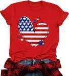 Women's American Flag Graphic Tee - 4th of July
