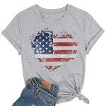 American Flag Graphic Blouse for Women