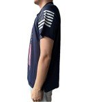 Men's Patriotic American Flag Polo Shirt