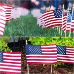 100 Mini American Flags on Sticks – 4x6 Inch