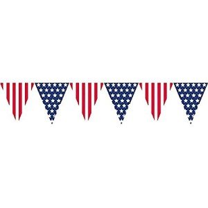 Patriotic Pennant Banner - Red, White, Blue 2-Pack