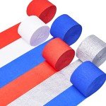 Patriotic Crepe Paper Streamers - 6 Rolls