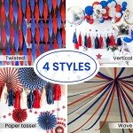 Patriotic Crepe Paper Streamers - 6 Rolls
