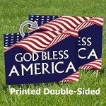 God Bless America Corrugated Yard Sign