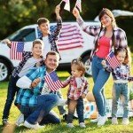 12 Pack Small American Stick Flags for Celebrations