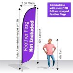 13-Foot Feather Flag Pole Kit with Spike