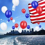 100 Pcs Red, White, Blue 4th of July Balloons