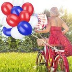 100 Pcs Red, White, Blue 4th of July Balloons