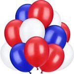 100 Pcs Red, White, Blue 4th of July Balloons