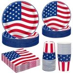 96PCS 4th of July Party Supplies Set