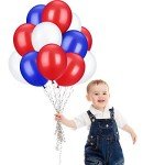100 Pcs Red, White, Blue 4th of July Balloons
