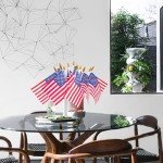 12 Mini American Flags on Sticks for Celebration