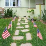 12 Mini American Flags on Sticks for Celebration