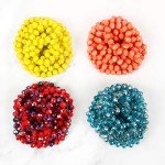 USA Flag Inspired Beaded Long Statement Necklace