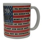 Patriotic USA Flag Coffee Mug - Pro Gun Gift