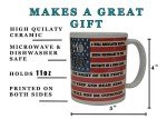 Patriotic USA Flag Coffee Mug - Pro Gun Gift
