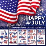 4th of July Temporary Tattoos - 90pcs Set