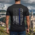 American Flag Patriotic Graphic Tee for Men