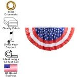 4th of July American Flag Bunting Decoration - 6-Pack