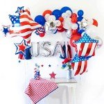 140pcs Red, White & Blue Balloon Garland Kit