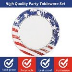 Patriotic American Flag Disposable Party Plate Set