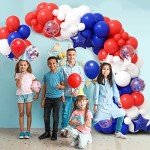 140pcs Red, White & Blue Balloon Garland Kit