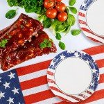 Patriotic American Flag Disposable Party Plate Set