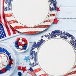 Patriotic American Flag Disposable Party Plate Set