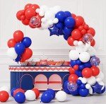 140pcs Red, White & Blue Balloon Garland Kit