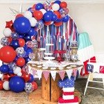 Red, White & Blue Balloon Arch Kit - 160 Pcs