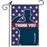 Thank You Burlap Garden Flag - Patriotic Decor