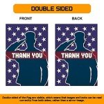 Thank You Burlap Garden Flag - Patriotic Decor