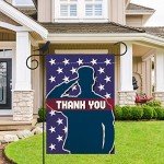 Thank You Burlap Garden Flag - Patriotic Decor