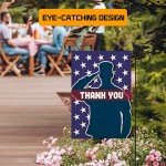 Thank You Burlap Garden Flag - Patriotic Decor