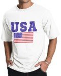 Men’s USA Flag Graphic Tee - Casual Crewneck