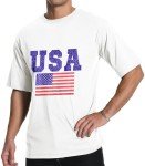 Men’s USA Flag Graphic Tee - Casual Crewneck