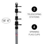 14' 4" Portable Flagpole for Patriotism