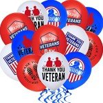 Veterans Day Balloons - 48PC Patriotic Set