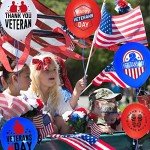 Veterans Day Balloons - 48PC Patriotic Set