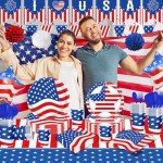 July 4th Party Supplies: Plates, Napkins, Cups Set